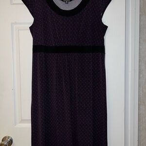 George Black and Purple Midi Dress